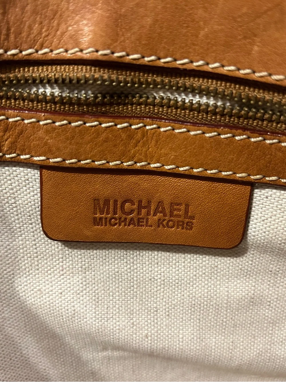 Michael Kors Braided Straw Tote with Brown Leather Trim